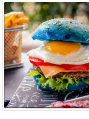 Este é o maravilhoso Blue Burguer feito por nossos alunos na aula prática