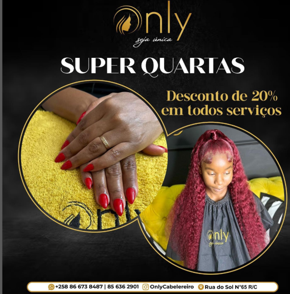 Promoção quartas feiras… Menos 20% em todos serviços