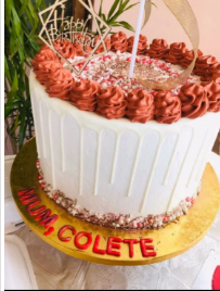 Cobertura em natas Natas em Chantilly, é doce e suave