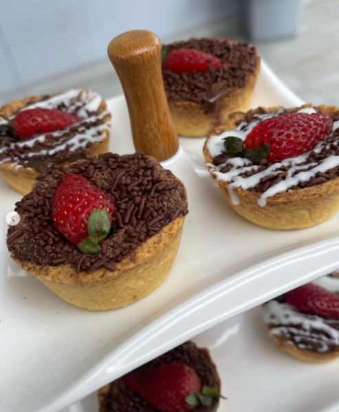 Mini tartes de brigadeiro