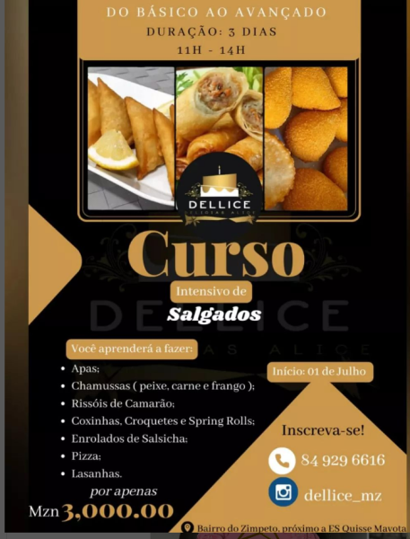 CURSO  Venha aprender a fazer os melhores recheios e a rechear devidamente os salgados.