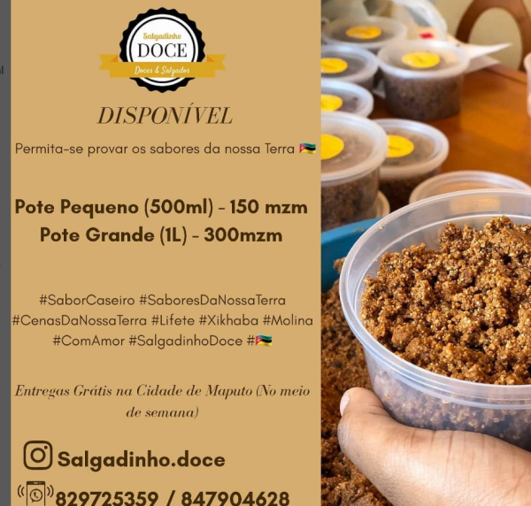 Molina disponível (os potes de 500ml