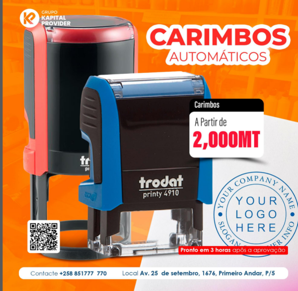 Temos carimbos automático disponíveis a preço super acessível 🚨  entre em contacto