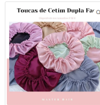Touca de Cetim Dupla Face Ela é feita camada com duas camadas de cetim
