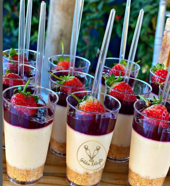 Cheesecake de frutos vermelhos individuais