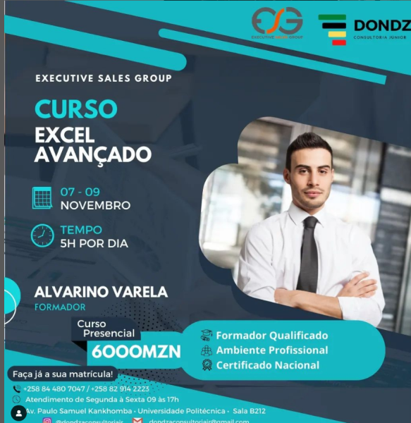 Curso de Excel do básico ao avançado.