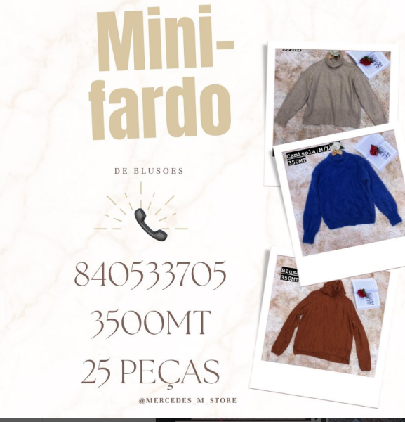 Cada blusão pode ser vendido de 200 MT