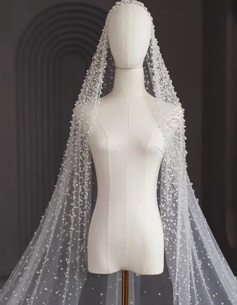 Véu Nupcial com pérolas
