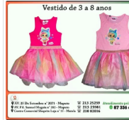 VESTIDOS DE 3 A 8 ANOS