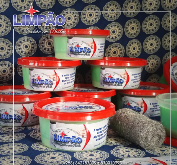 Encomende o seu sabão para limpeza de louça de alumínio e inox, por apenas *80MT* uma tigela de 200m