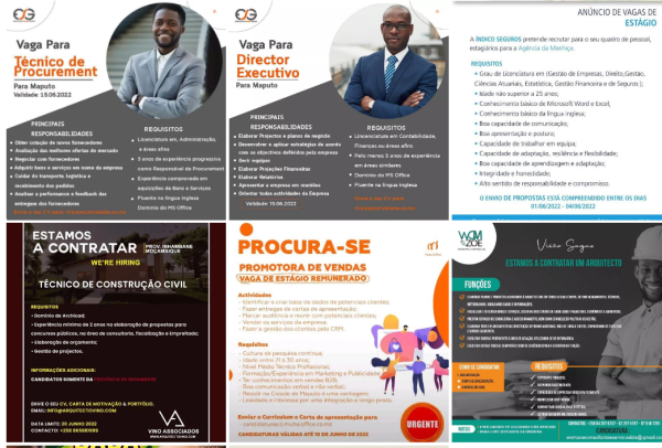 EMPREGOS EM MOÇAMBIQUE