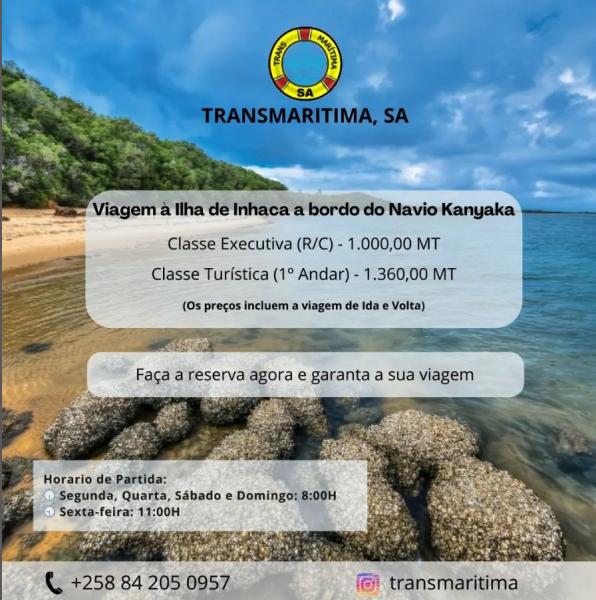 Transporte marítimo Para Inhaca