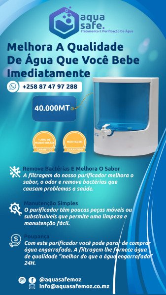 Ffiltro de água que forneça água potável