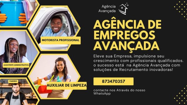 Oportunidade de Emprego - Praça dos Combatentes, Av Julius Nyerere, Cidade de Maputo.  Estamos a recrutar para o nosso cliente: