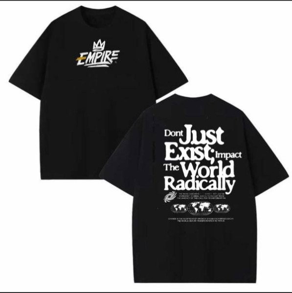 Camiseta preta da Empire streetwear