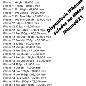 PREÇOS DOS TELEFONES
