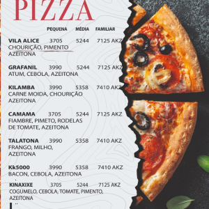 SERVIÇOS DE ALIMENTAÇÃO _ PREÇOS PIZZAS