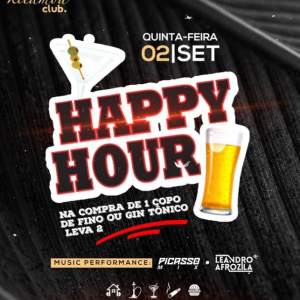 Quinta-feira é dia de happy hour e ouvir uma boa música