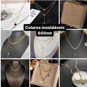 Colares , Mascotes, Brincos disponíveis para aquisição imediata. Colares inoxidáveis 550-600mt, Mascotes inoxidáveis 450-500mt e brincos 150mt.