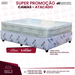 CAMAS Camas com garantias entre 1 à 5 anos Entrega grátis para Maputo e Matola