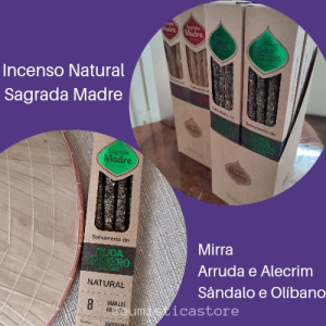 ncenso Natural Sagrada Madre Feito a base de ervas  Composições disponíveis: Sândalo e Olibano,
