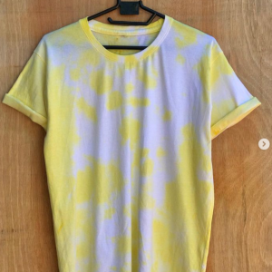 ASHND | SUNNY SKY - Crumple tie-dye - Amarelo & branco - Medium size - Unissexo - 100% algodão