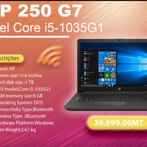 HP 250 G7 intel core i5 RAM: 8GB HDD: 1TB DISPLAY:15.6