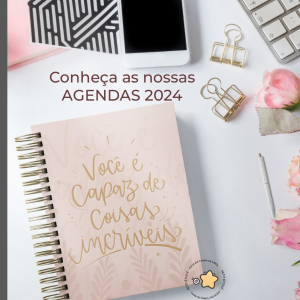 Agendas 2024, elas podem ser datadas ou permanentes conforme for a sua preferência.