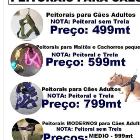 PEITORAIS PARA CÃES