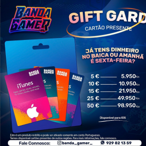 Gift Card iTunes e gere a tua Carteira Apple