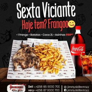 1 frango, 1 coca 2L, full batatas e asinhas