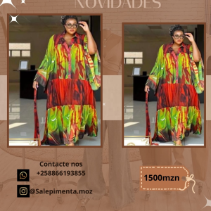 Vestido  ✅ Tamanho: 34- 46 ✅ Cor:única da imagem ✅ Preço: 1500mzn