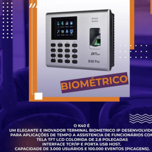 K20 E Um Elegante E Inovador Terminal Biometrico IP Desenvolvido Para Aplicações De Tempo