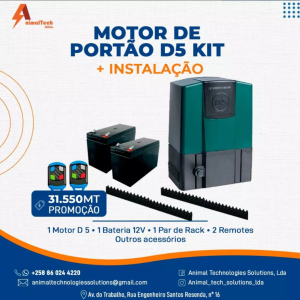 Kit Completo de Motor de Portão D5 EVO por apenas: 31.550,00Mt*