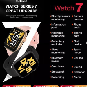 Smartwatch X8 Max para homens e mulheres. 1,850mt por cada