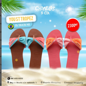 chinelos únicos e de qualidade, só para pés muito exigentes, encontra connosco. 😉