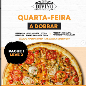 Pizza é a dobrar