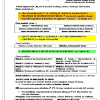 CURSOS PROFISSIONAIS E EXECUTIVOS: 1. Procurement, Logistica,