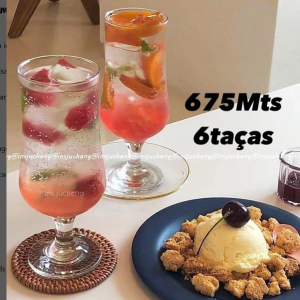 6 taças por apenas 675Mts