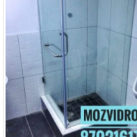 Poliban de porta de abrir, em vidro e Inox… MozVidros