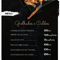 MENU, FAÇA JA A SUA ENCOMENDA