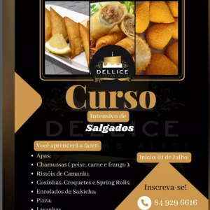 CURSO  Venha aprender a fazer os melhores recheios e a rechear devidamente os salgados.