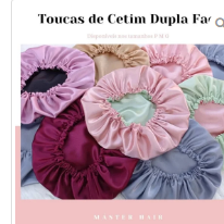 Touca de Cetim Dupla Face Ela é feita camada com duas camadas de cetim