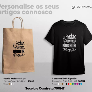 Personalização de Sacolas e camisetas
