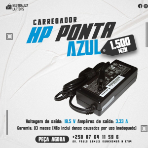 Carregador para Notebook HP 19.5V 3.33a 65w Pino: 4.5mm x 3.0mm (AZUL)