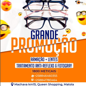 Com apenas 1800 tens armação, lentes, tratamento anti-reflexo e fotogray