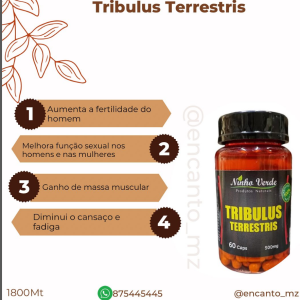 Tribulus Terrestris- 60 cápsulas  1800 Mt