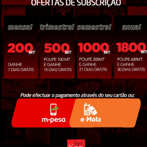 ofertas de subscrição  PACOTES