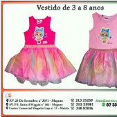 VESTIDOS DE 3 A 8 ANOS