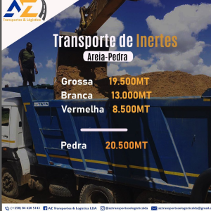 serviços de transporte de inertes com os melhores preços do mercado PEDRA